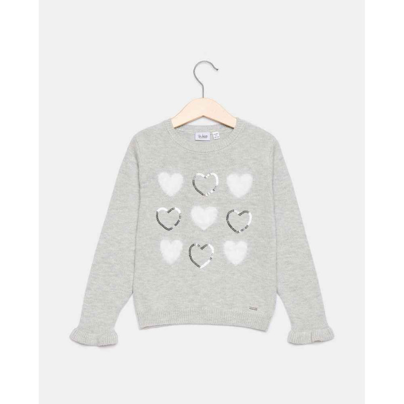 BLUKIDS DZEMPER JUMPER LIGHT GREY MELANGE