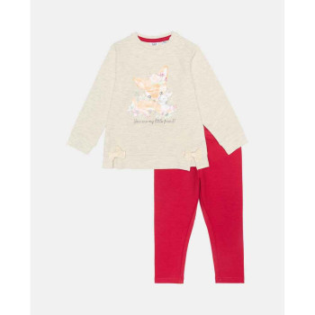 BLUKIDS TRENERKA KOMPLET JOGGING SET LIGHT BEIGE MEL 