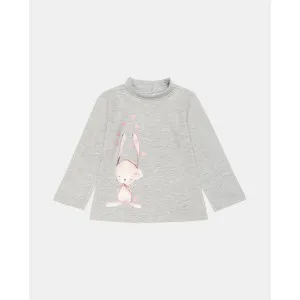 BLUKIDS MAJICA DUG RUKAV HIGH NECK GREY MELANGE