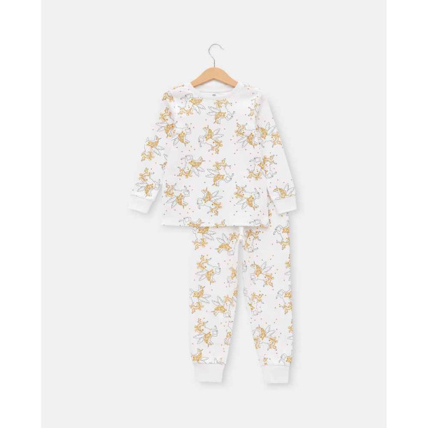 BLUKIDS PIDZAMA PYJAMAS 2/8 YRS BRIGHT WHITE 