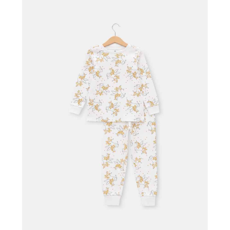 BLUKIDS PIDZAMA PYJAMAS 2/8 YRS BRIGHT WHITE 