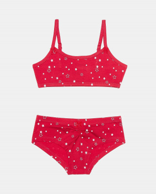 BLUKIDS BRUSHALTER I GACICE SET BRA+SLIP RASPBERRY 