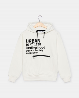 BLUKIDS DUKSERICA HOODIE BLANC DE BLANC