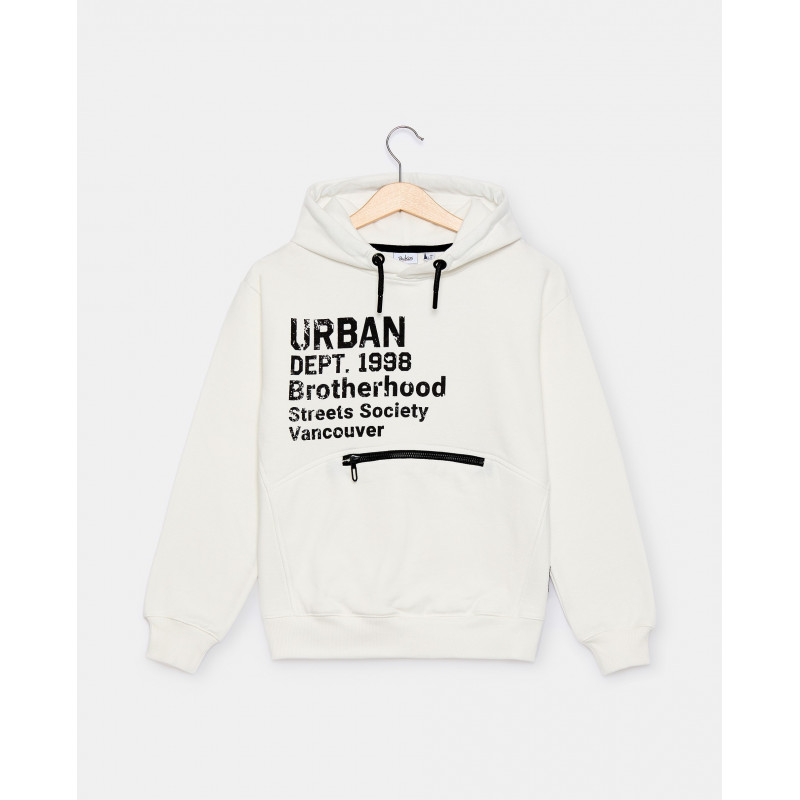 BLUKIDS DUKSERICA HOODIE BLANC DE BLANC