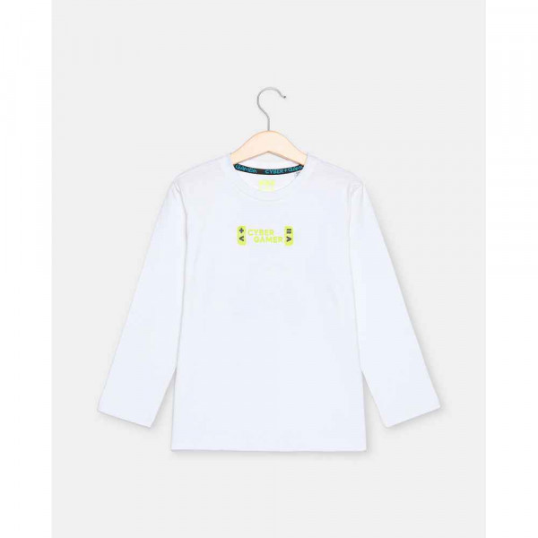 BLUKIDS MAJICA DUG RUKAV T-SHIRT BRIGHT WHITE