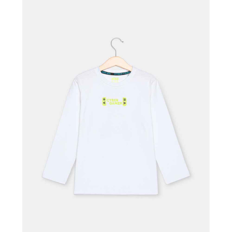 BLUKIDS MAJICA DUG RUKAV T-SHIRT BRIGHT WHITE