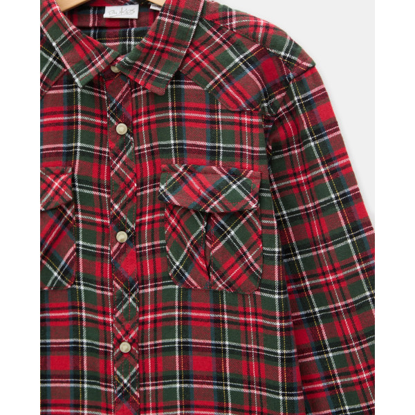 BLUKIDS KOSULJA CHECKS SHIRT RED/GREEN CHECK 