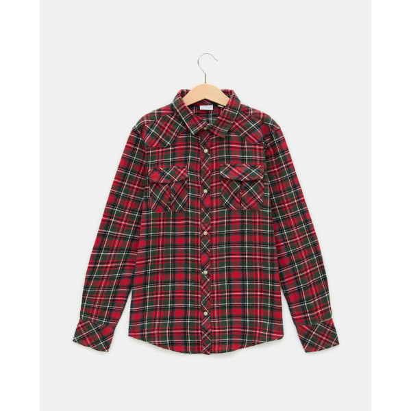 BLUKIDS KOSULJA CHECKS SHIRT RED/GREEN CHECK 