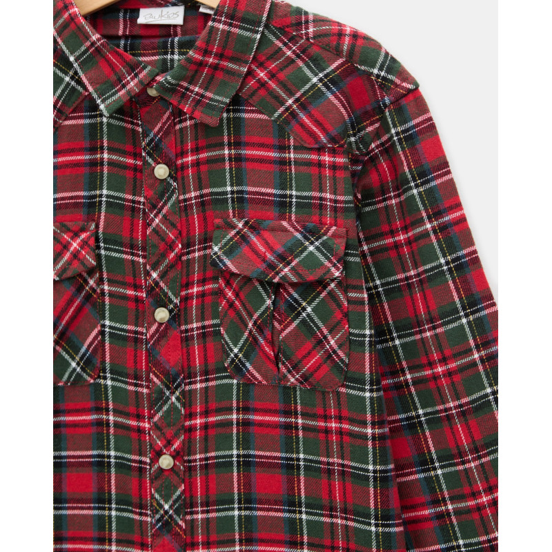 BLUKIDS KOSULJA CHECKS SHIRT RED/GREEN CHECK 