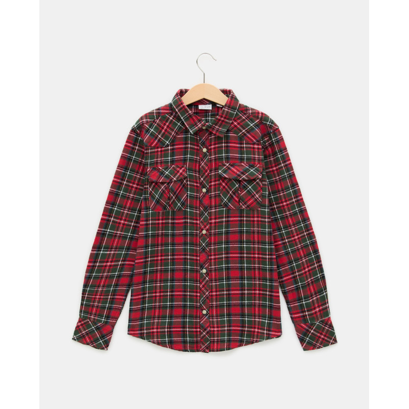 BLUKIDS KOSULJA CHECKS SHIRT RED/GREEN CHECK 