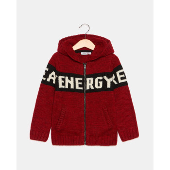 BLUKIDS DUKSERICA CARDIGAN WITH HOOD RIO RED 