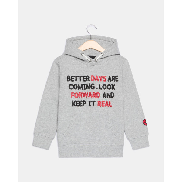 BLUKIDS DUKSERICA HOODIE MEDIUM GREY MELANGE 