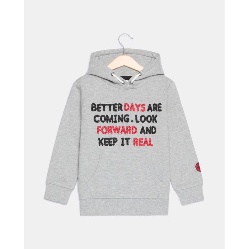 BLUKIDS DUKSERICA HOODIE MEDIUM GREY MELANGE 