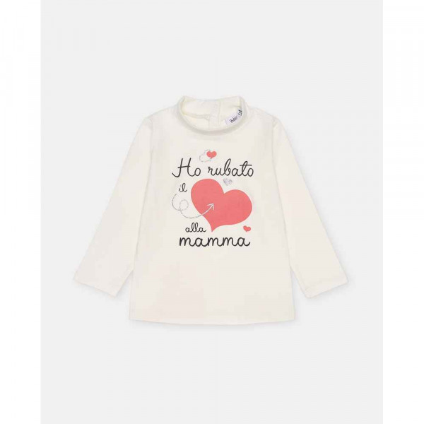 BLUKIDS MAJICA DUG RUKAV HIGH NECK CLOUD DANCER