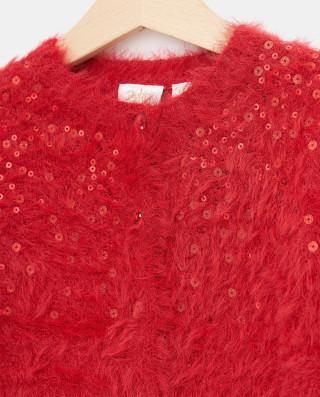 BLUKIDS DZEMPER CARDIGAN RACING RED