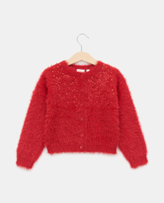 BLUKIDS DZEMPER CARDIGAN RACING RED