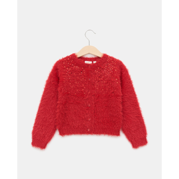 BLUKIDS DZEMPER CARDIGAN RACING RED