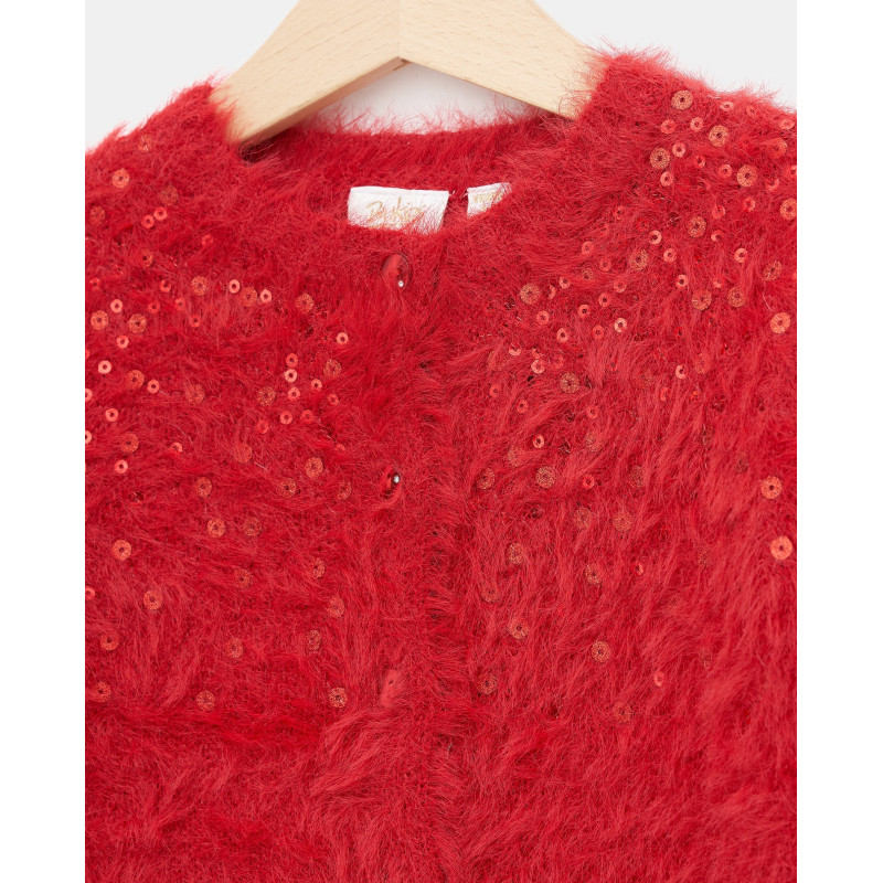 BLUKIDS DZEMPER CARDIGAN RACING RED