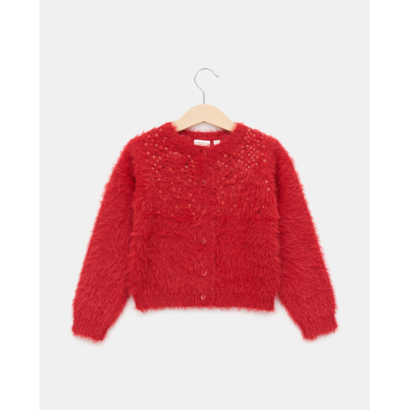 BLUKIDS DZEMPER CARDIGAN RACING RED