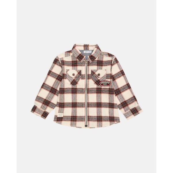 BLUKIDS KOSULJA CHECKED SHIRT WHITE SWAN 