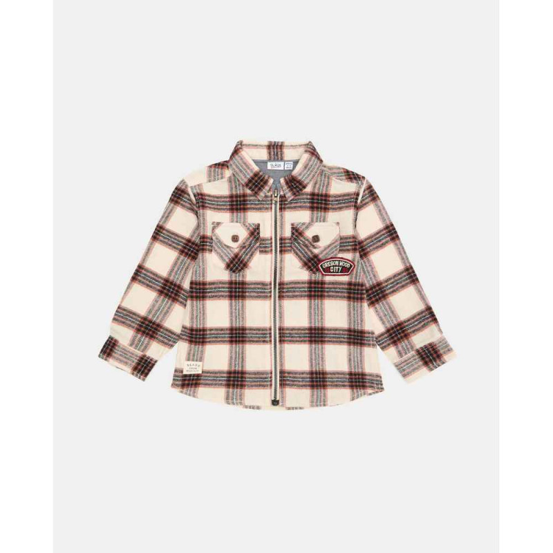 BLUKIDS KOSULJA CHECKED SHIRT WHITE SWAN 