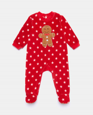 BLUKIDS ZEKA CHRISTMAS ROMPER RED/BROWN