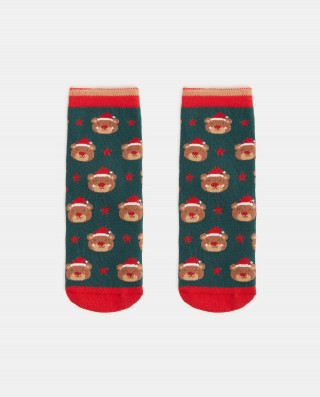 BLUKIDS CARAPE XMAS ANTISLIP GIRL RED/GREEN 