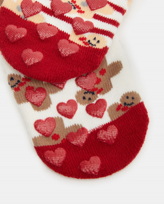 BLUKIDS CARAPE XMA SPK 2 ANTISLIP GIRL RED/WHITE