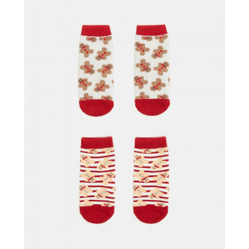 BLUKIDS CARAPE XMA SPK 2 ANTISLIP GIRL RED/WHITE 