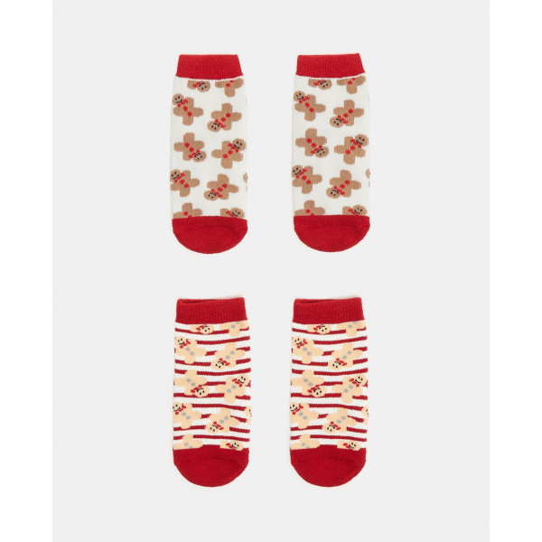 BLUKIDS CARAPE XMA SPK 2 ANTISLIP GIRL RED/WHITE