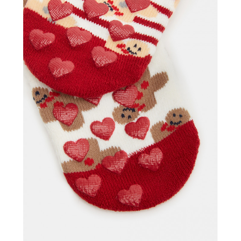 BLUKIDS CARAPE XMA SPK 2 ANTISLIP GIRL RED/WHITE