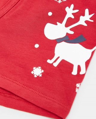BLUKIDS GACICE BOXER BOXER NATALE 2/8 CRIMSON