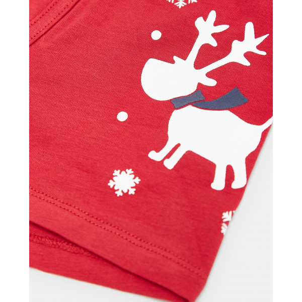 BLUKIDS GACICE BOXER BOXER NATALE 2/8 CRIMSON