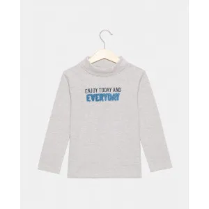 BLUKIDS ROLKA TURTLE NECK GREY MELANGE