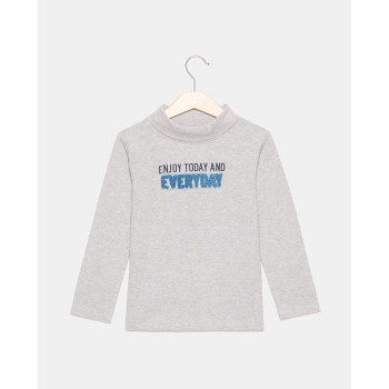 BLUKIDS ROLKA TURTLE NECK GREY MELANGE 