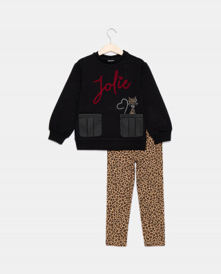 BLUKIDS TRENERKA KOMPLET JOGGING BLACK BEAUTY