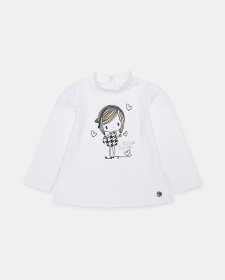 BLUKIDS MAJICA DUG RUKAV TSHIRT BRIGHT WHITE