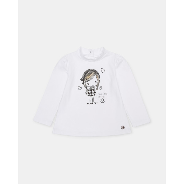 BLUKIDS MAJICA DUG RUKAV TSHIRT BRIGHT WHITE