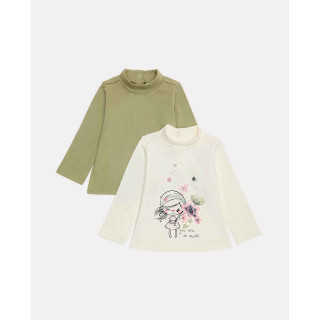 BLUKIDS MAJICA DUG RUKAV TSHIRT BIPACK OIL GREEN 