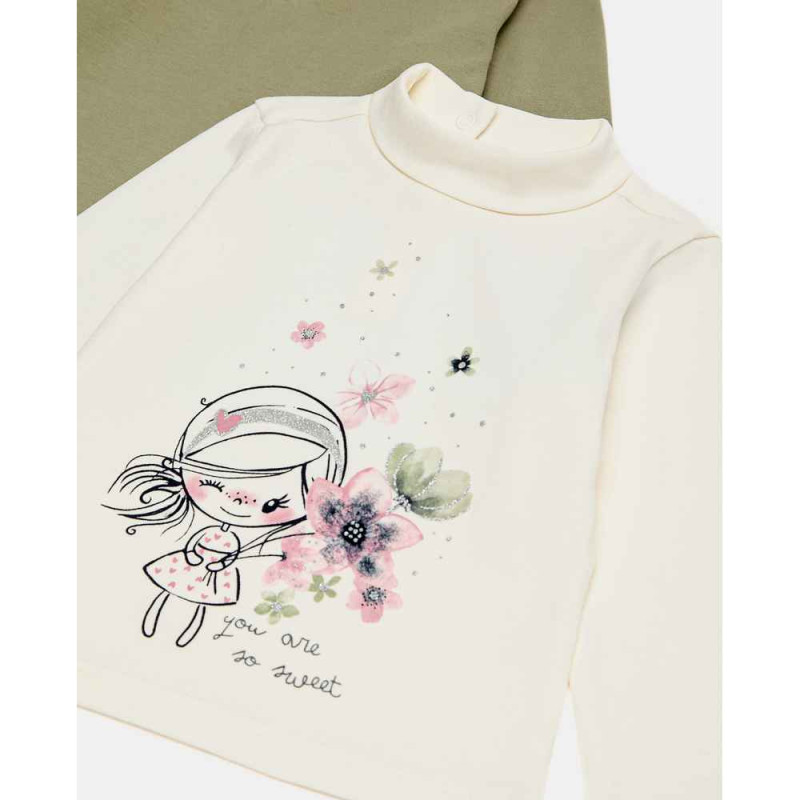 BLUKIDS MAJICA DUG RUKAV TSHIRT BIPACK OIL GREEN 