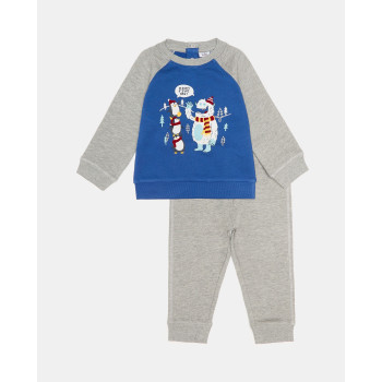 BLUKIDS TRENERKA KOMPLET JOGGING SET GREY MELANGE 