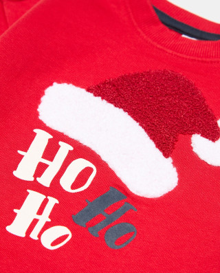 BLUKIDS DUKSERICA SWEATSHIRT W/TERRY RIBBON RED
