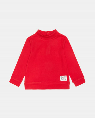 BLUKIDS MAJICA DUG RUKAV HIGH NECK RIBBON RED 