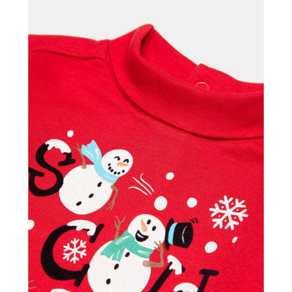 BLUKIDS MAJICA DUG RUKAV HIGH NECK RIBBON RED