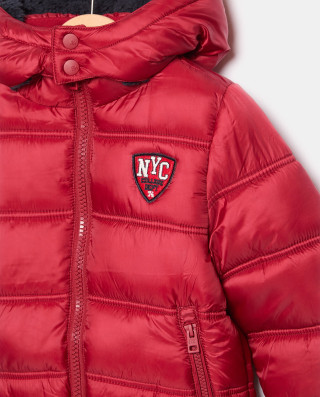 BLUKIDS JAKNA BOMBER WITH HOOD POMPEIAN RED 