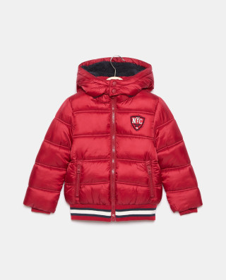 BLUKIDS JAKNA BOMBER WITH HOOD POMPEIAN RED 
