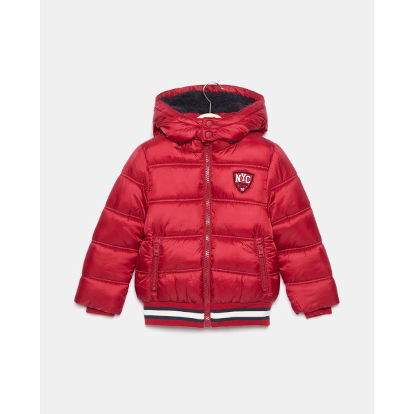 BLUKIDS JAKNA BOMBER WITH HOOD POMPEIAN RED 