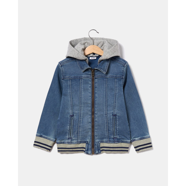 BLUKIDS TEKSAS JAKNA DENIM JKT WITH HOOD 