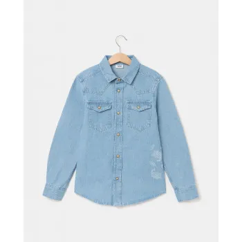 BLUKIDS KOSULJA DUG RUKAV DENIM SHIRT 