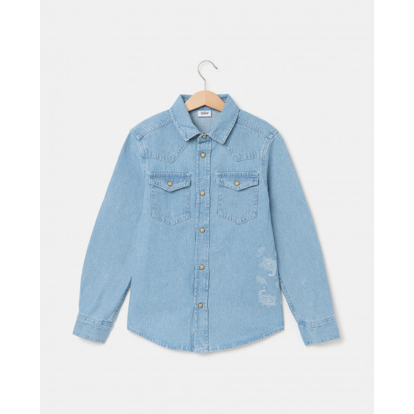 BLUKIDS KOSULJA DUG RUKAV DENIM SHIRT